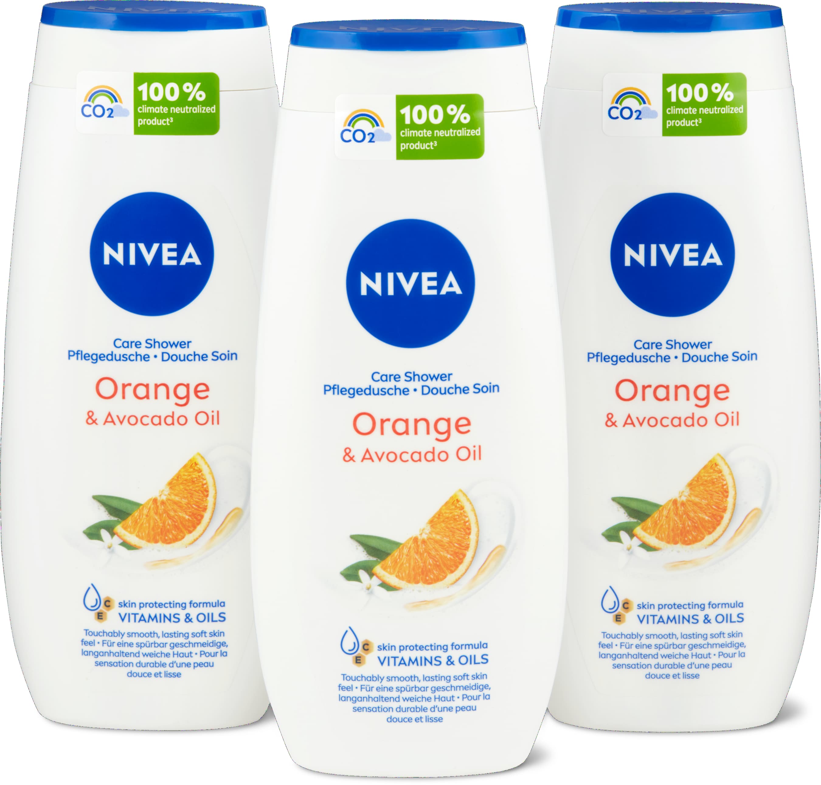 Nivea Gel douche Care & Orange 3x250ml